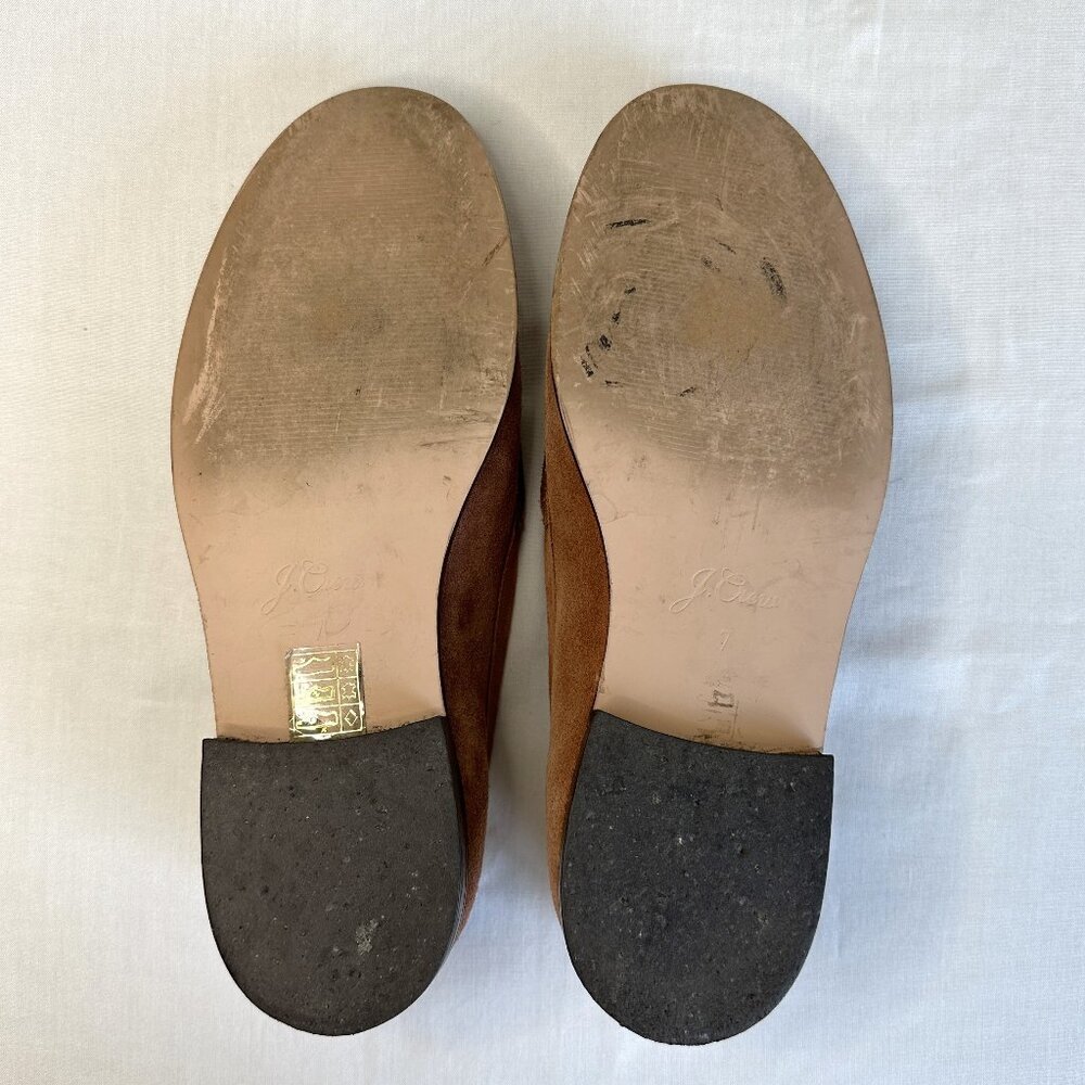 J. Crew Winona Caramel Suede Loafers - Picture 9 of 13